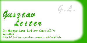 gusztav leiter business card